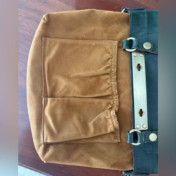 Patricia Nash Dark Green Genuine Leather Bag | Double Handles + Crossbody 🌲☘️ - Picture 10 of 15